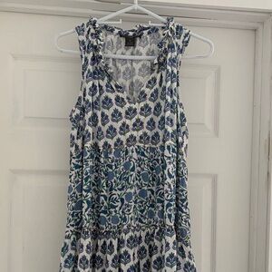 Chelsea & Theodore Blue and Green Floral Dress